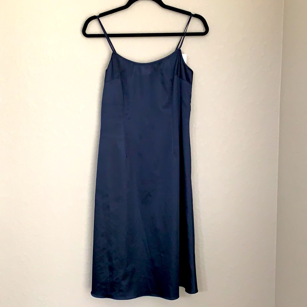 Rickie Freeman Teri Jon Navy Slip Dress